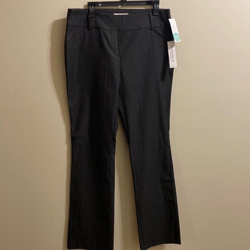 Margaret M gray XL bootcut slimming pants NWT